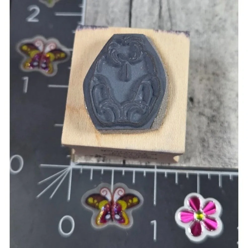 Art Impressions Bunny Behind Back K-1750 1999 Rubber Stamp Wood #C61
